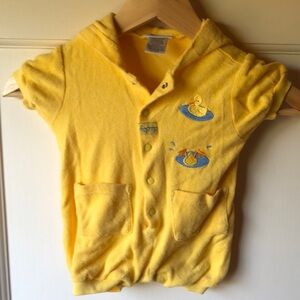 Le Top Yellow Duckling Bodysuit Size 6 Months